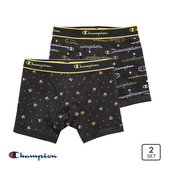 チャンピオン Champion 2P ボクサーパンツ キッズ ジュニア 2枚組 BOYS 前開き 抗菌防臭 CB6ET701 男の子 男児