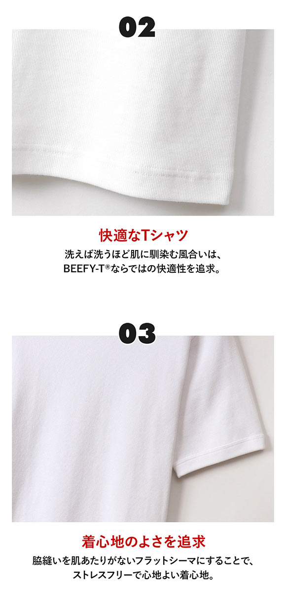 ヘインズ Tシャツ ビーフィー BEEFY リブ クルーネック メンズ トップス インナー 半袖 大きいサイズ HM1-R103 Hanes