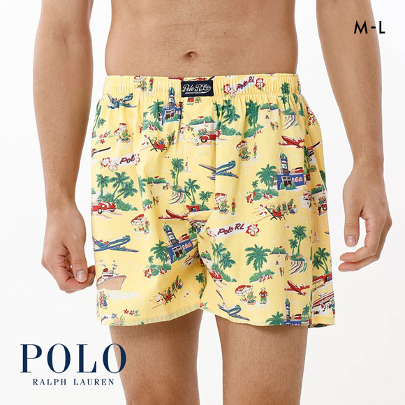 ポロ ラルフ ローレン Bear On Holiday Woven Boxer トランクス 前あき メンズ アンダーウェア POLO RALPH LAUREN