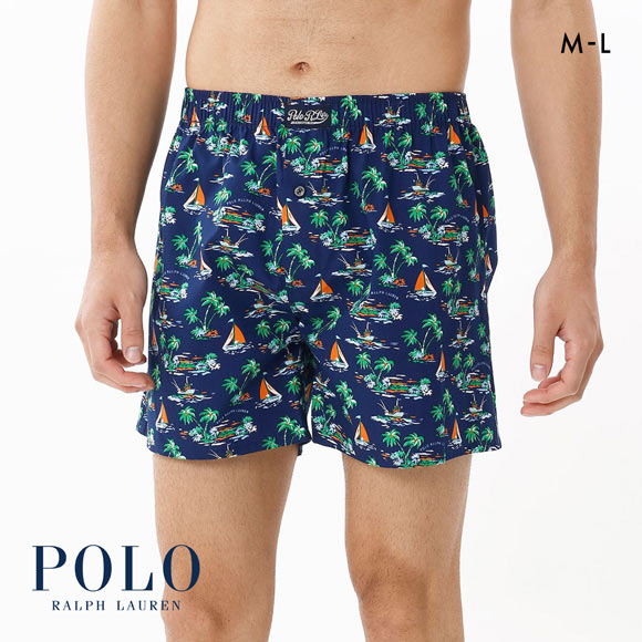 ポロ ラルフ ローレン Island Scenic Printed Woven Boxer トランクス 前あき メンズ アンダーウェア POLO RALPH LAUREN