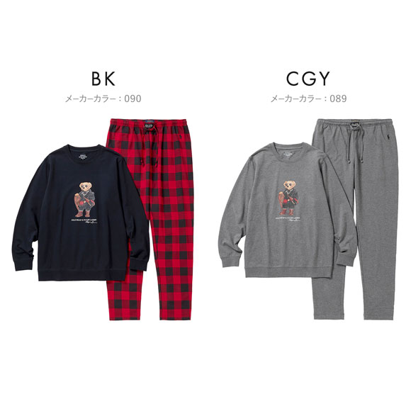 RALPH LAUREN ウェアセット【新品】 スリープウェアセットアップ フォールモーニングローブベア RM8ー