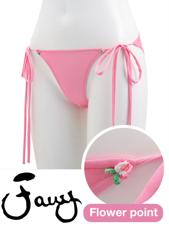 Fany 紐パン ショーツ セクシー フラワーモチーフ付き 横紐