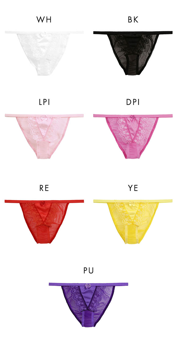 (ファニィ)FANY ローズ刺繍 シースルー ショーツ