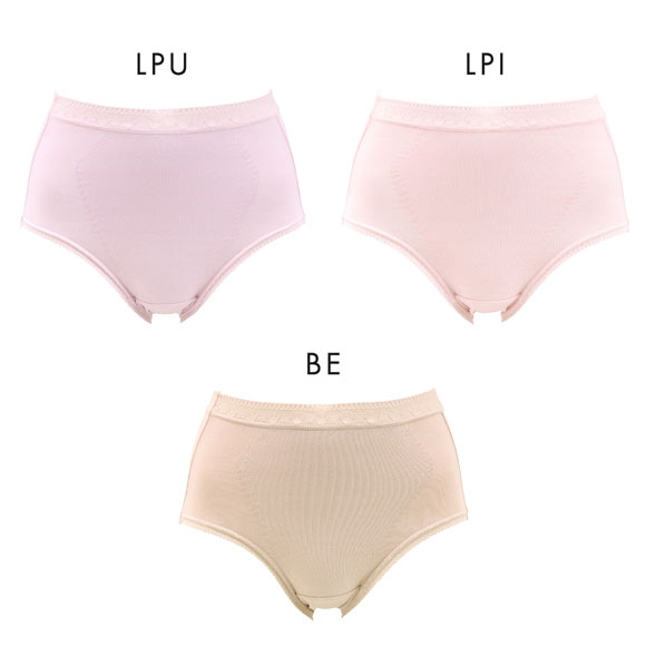 おなか2重で快適サポート 綿混 美腹 ウエストレース ショーツ