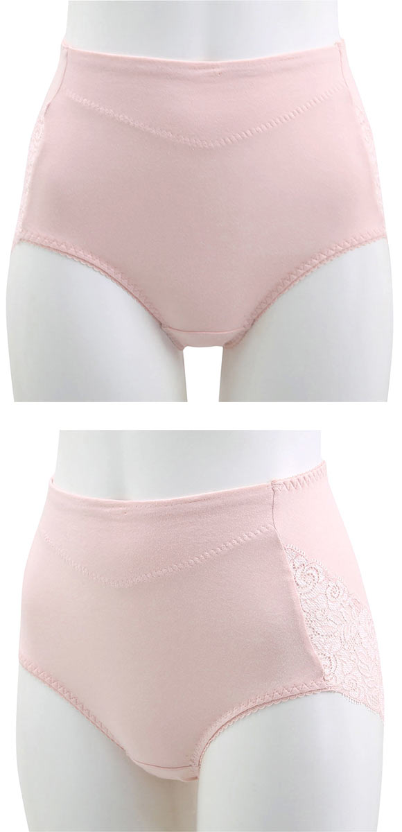 ヒップ美人 おしりにぴたっと スタンダード ショーツ レース 綿混 レディース 大きいサイズ 単品