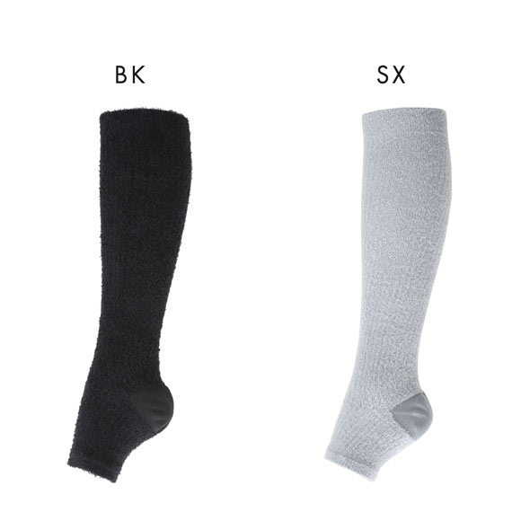 YB-LAB. グラマラスパッツ ふわりぃスリム かかと保湿ソックス 着圧 あったか オープントゥ 靴下 レディース FuWaly Slim