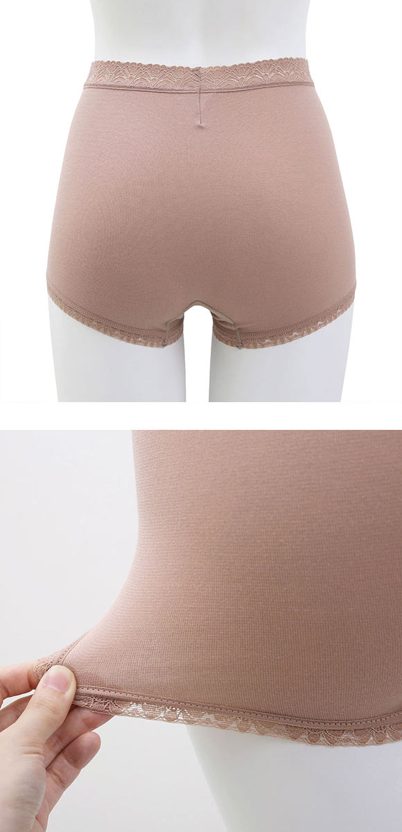 クロスコ KUROSUCO ショーツ お腹すっぽり 深め ハイウエスト 一分丈 日本製 綿混 ストレッチ 単品