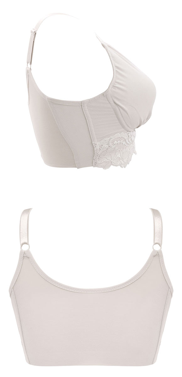 ブラデリス 綿混ストレッチハイブリッド ハートカップブラ S-5L 美胸 ノンワイヤー ブラジャー 脇肉 ハミ肉 脇高 快適 BRADELIS NY PEACE