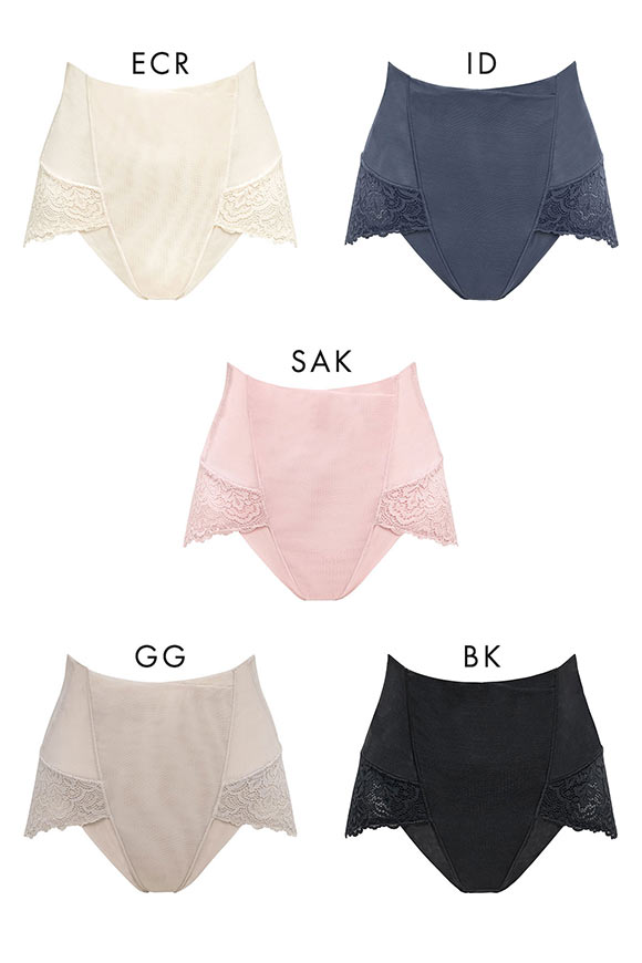 はくだけ簡単！レーシーハイウエストショーツ25 S-4L 浮き輪肉 腰肉 おしりすっぽり 着やせ 補整 補正 吸汗速乾 ブラデリス