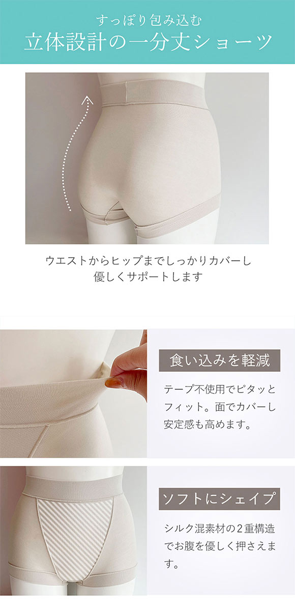 ゆきねえ とろりシルク混 ライトショーツ S-5L 超らくちん おしりすっぽり 優しく包むシルク混ショーツ 敏感肌 yukine inc BRADELIS