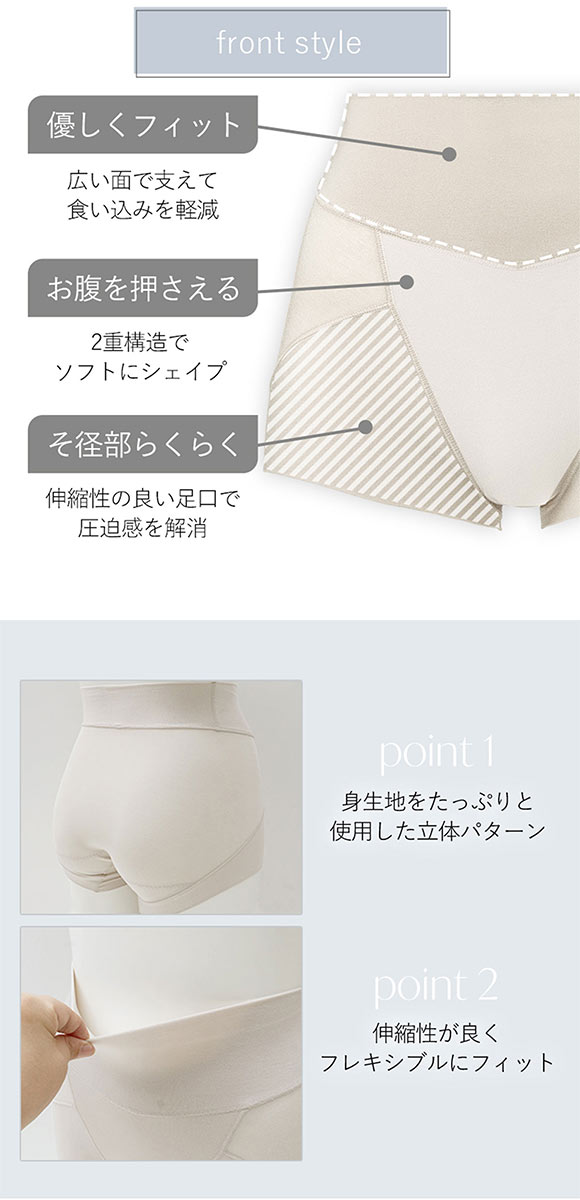 ゆきねえ 365綿混モアらく すっぽりショーツ S-5L おなかおさえ 超らくちん おしりすっぽり 吸汗速乾 ブラデリス 大きいサイズ