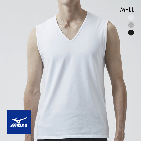 ミズノ MIZUNO 汗のニオイに 着るドラント 消臭クイックドライアンダー Vネックノースリーブシャツ メンズ 消臭インナー 吸汗速乾
