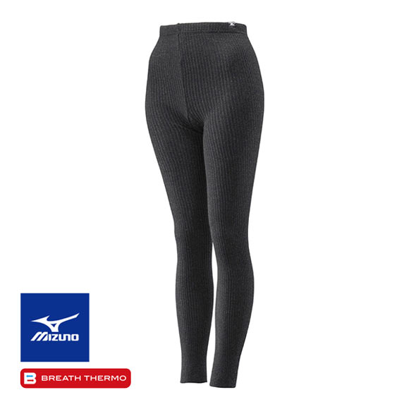 ミズノ MIZUNO ブレスサーモ BREATH THERMO ゆるぬく リブレギンス 10分丈 ボトム レディース 温活 発熱 保温 節電 冷え対策 あったか