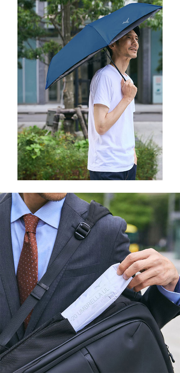 ミズノ -20 UMBRELLA 日傘 折り畳み傘 晴雨兼用 マイナス20℃ 遮熱性 UVカット率100％ 遮光率100％ 日焼け対策 ユニセックス