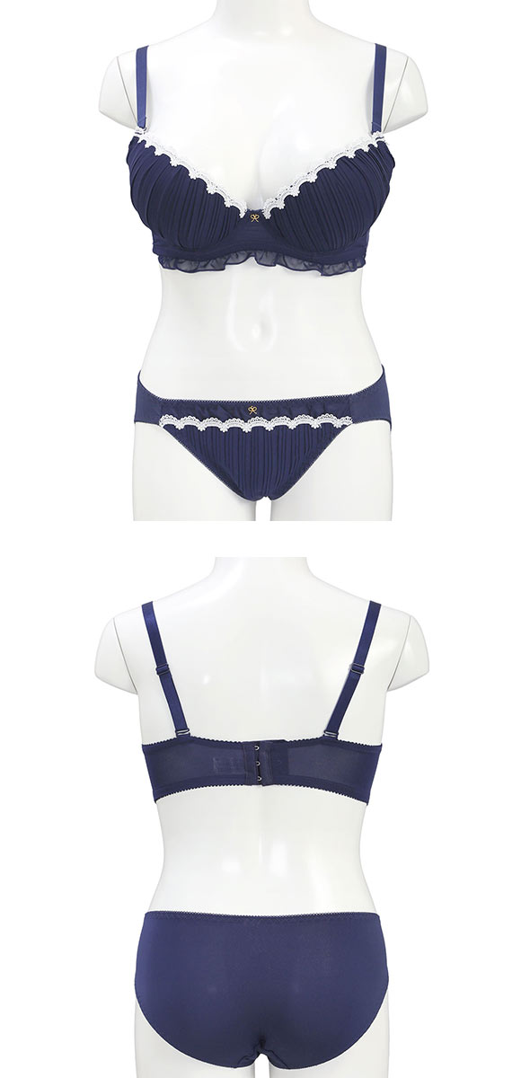 パンキュート プリーツジョーゼット ブラセット GHI65-95 グラマー アンダー大きいサイズ 美胸 谷間 盛り胸 PANCUTE