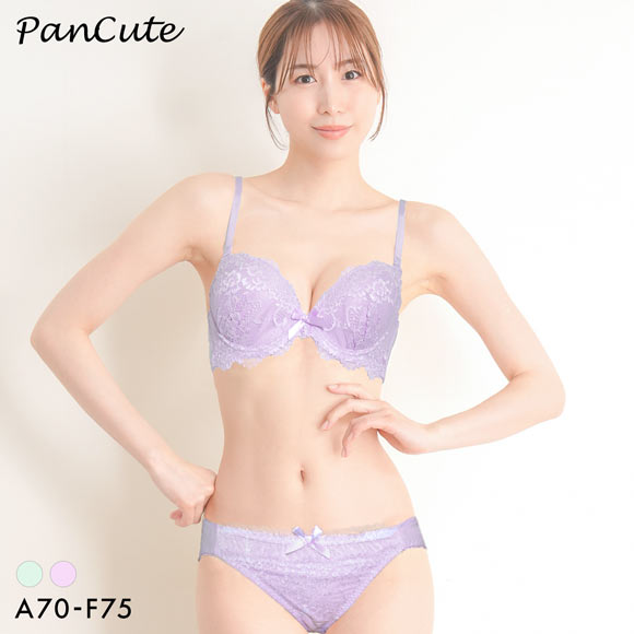 パンキュート フローラルレース ブラセット ABCDEF 盛り胸 寄せ上げ 大きいサイズ PANCUTE