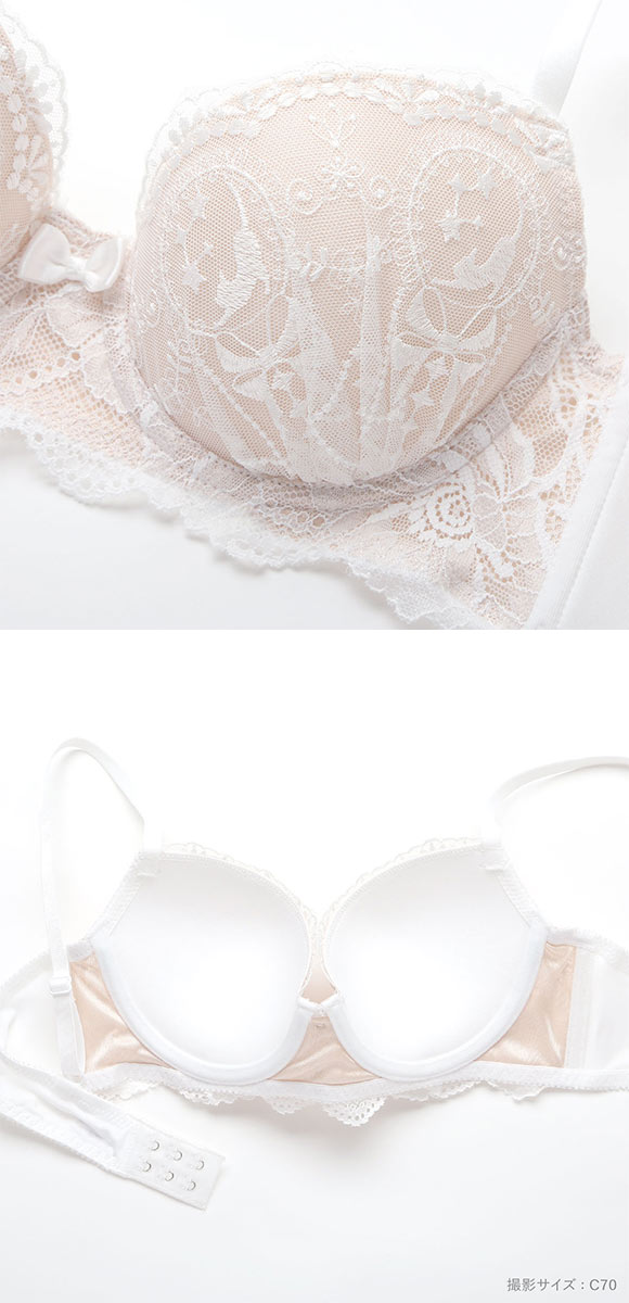 エレガント プリティキャットレース ブラセット ABCDEF 大きいサイズ グラマー 谷間 寄せ 盛り胸 ブラジャー ショーツ セット Elegante