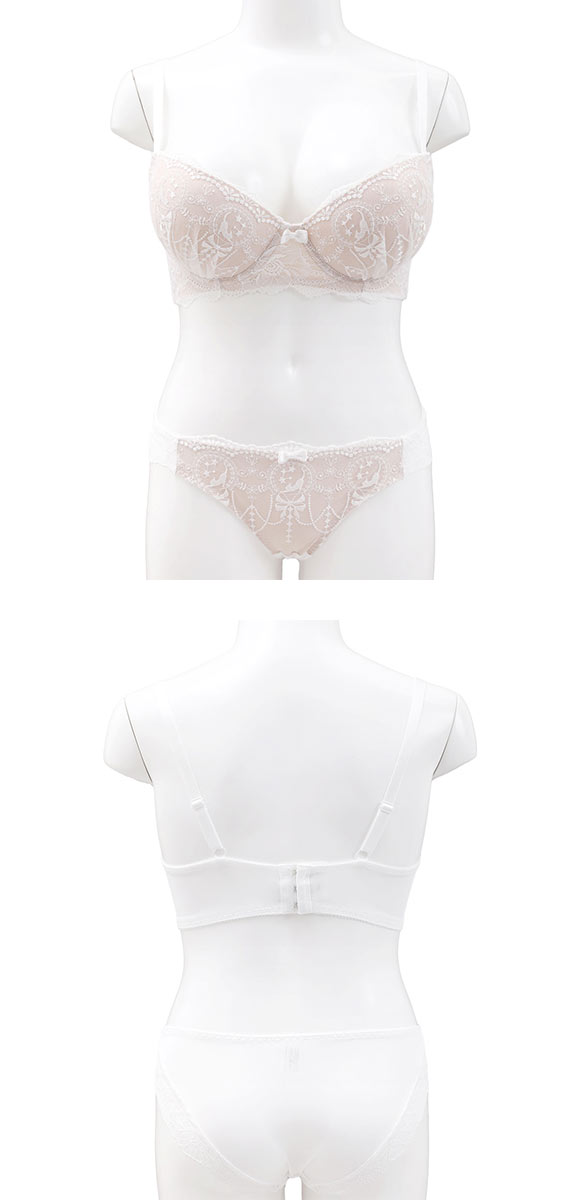 エレガント プリティキャット ブラセット CDEF80-95  大きいサイズ グラマー 盛り ブラジャー ショーツ セット Elegante