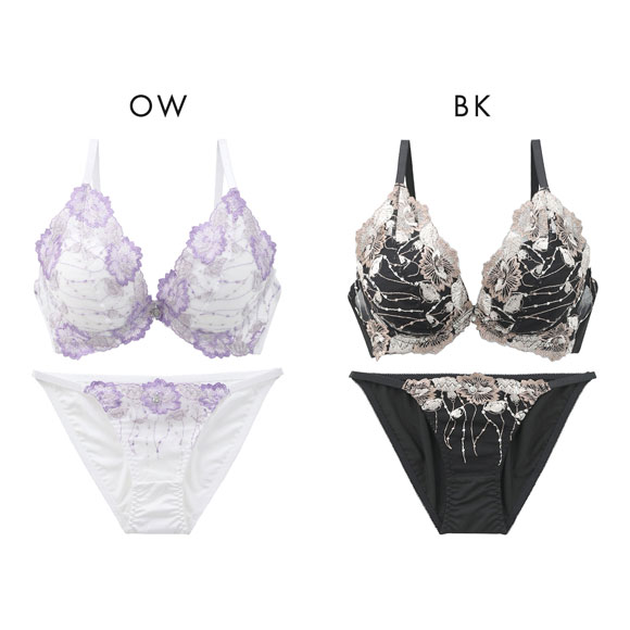 エレガント プランジ風ブルームレース ブラセット ABCDEF 美胸 大きい