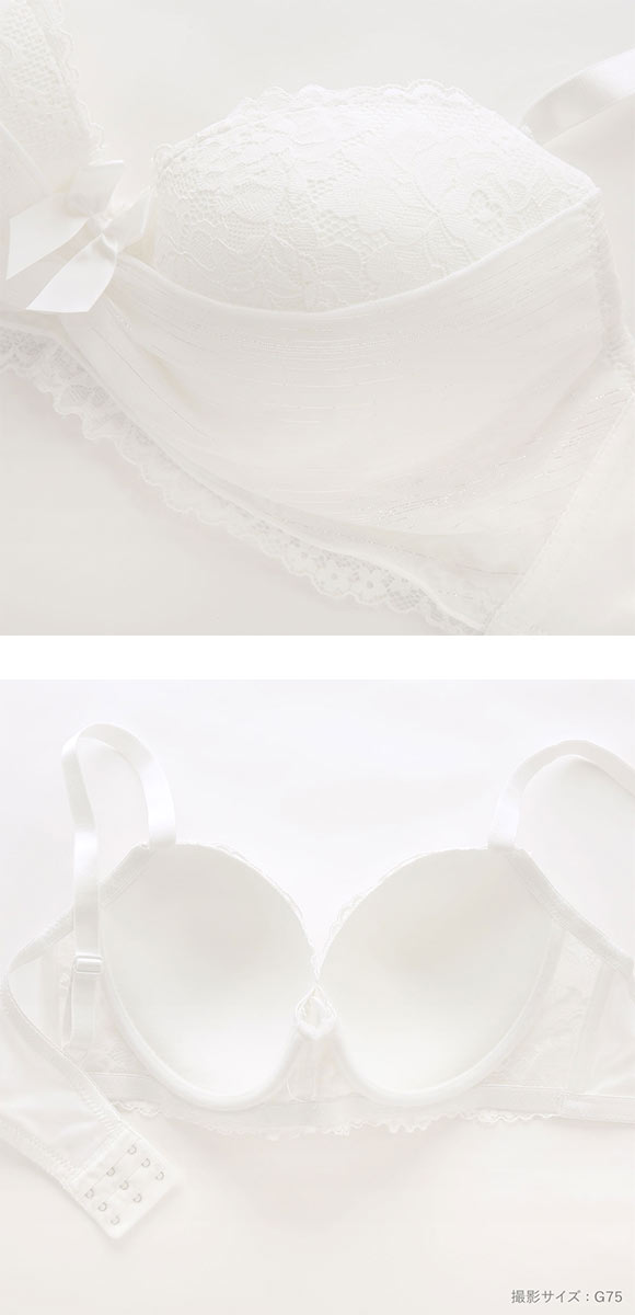 エレガント ラメジョーゼットレース ブラセット GHI65-95 大きいサイズ グラマー 盛り胸 谷間 ブラジャー ショーツ Elegante