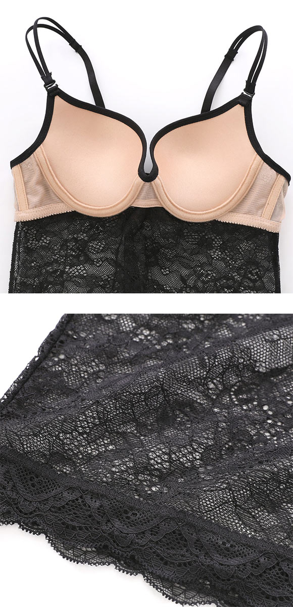 エレガント 楽盛り 総レースブラキャミ ショーツ セットアップ SML カップ付き ワイヤー入り ブラトップ グラマー SML  Elegante