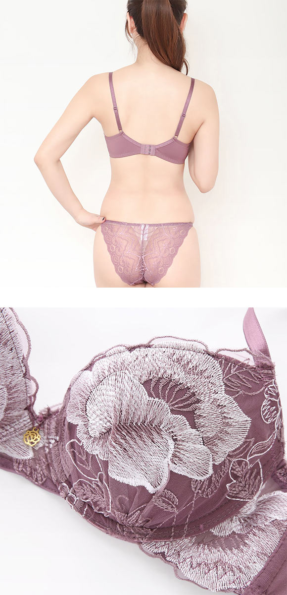 エレガント 脇肉を谷間に変える脇高ブラ ラグジュアリーレース ブラセット ABCDEF 大きいサイズ グラマー 脇寄せ 谷間 盛り胸