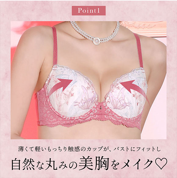 パンキュート ミスティックパピヨン ブラセット ABCDEF 大きいサイズ グラマー 谷間 盛り胸 寄せ上げ ブラジャー ショーツ PANCUTE