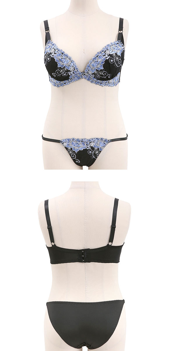 エレガント 脇肉を谷間に変える脇高ブラ ダリアレース ブラセット GHI65-95 大きいサイズ 脇寄せ 盛り 美胸補正 育乳 Elegante