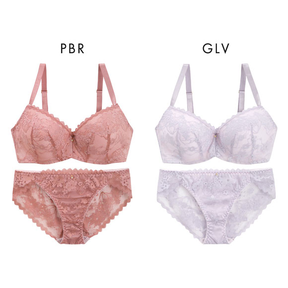 エレガント 脇肉を谷間に変える脇高ブラ インビジブル風シンプルレース ブラセット GHI65-95 大きいサイズ グラマー Elegante