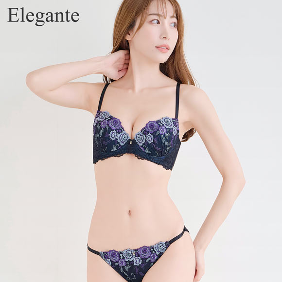 エレガント 脇肉を谷間に変える脇高ブラ クラシックローズ ブラセット