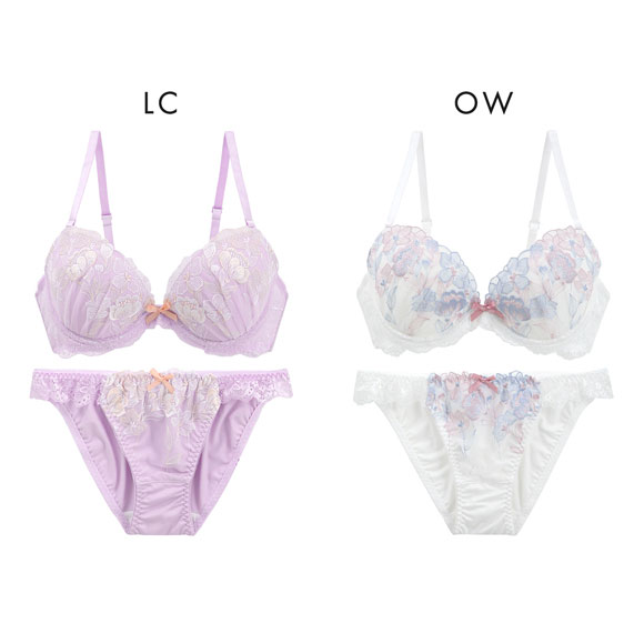 パンキュート レディブーケ すっきりらくちんソフトワイヤー ブラセット ABCDEF 大きいサイズ グラマー 谷間 ブラセット ブラジャー ショーツ エレガント