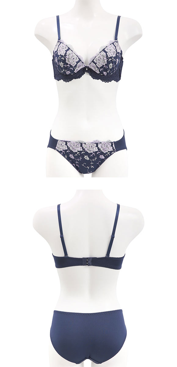 パンキュート ロージーレース ソフトワイヤー ブラセット ABCDEF らくちん 脇肉 谷間 盛り胸 美胸 寄せ PANCUTE