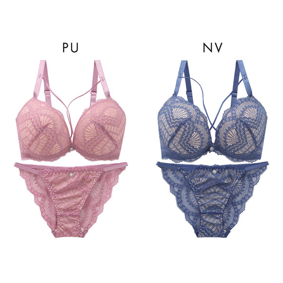 エレガント 脇肉を谷間に変える脇高ブラ クロスストリング ブラセット CDEF80-95 大きいサイズ グラマー ブラジャー ショーツ セット 脇寄せ Elegante