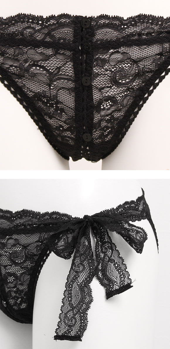 オーバドゥ Aubade Boite a Desir　Culotte Coquine オープンクロッチレースショーツ