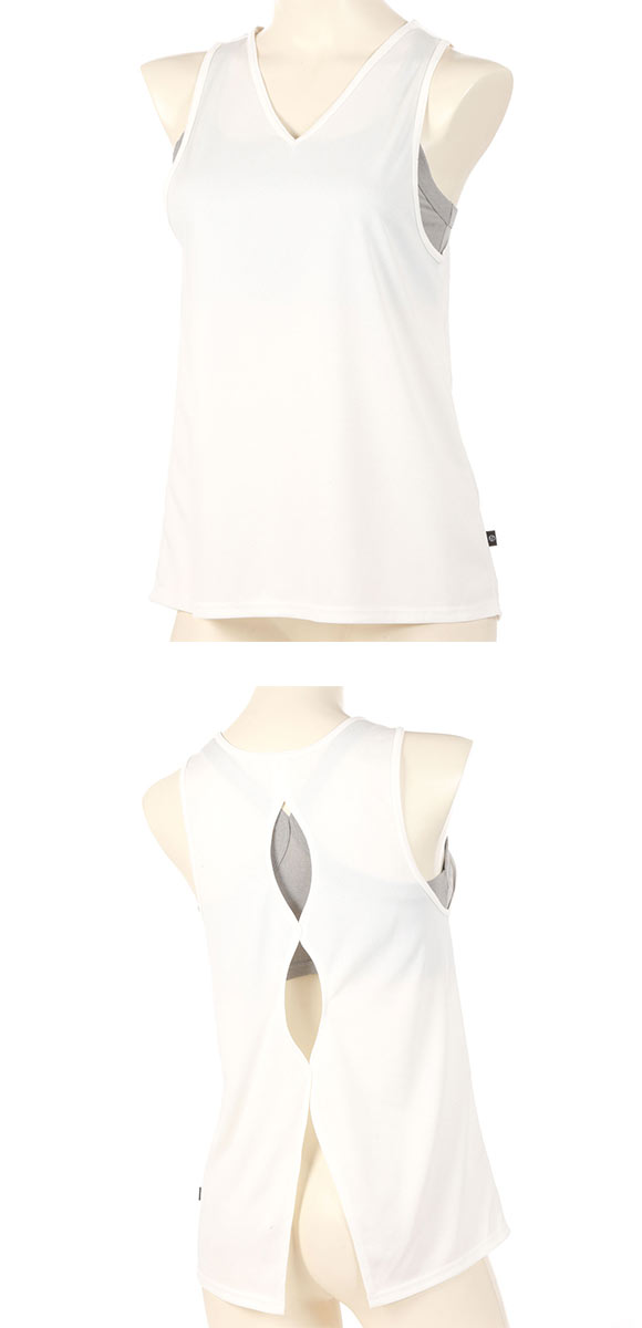 アツギ ATSUGI クリアビューティ アクティブ オープンバック タンクトップ ブラ付き ヨガ