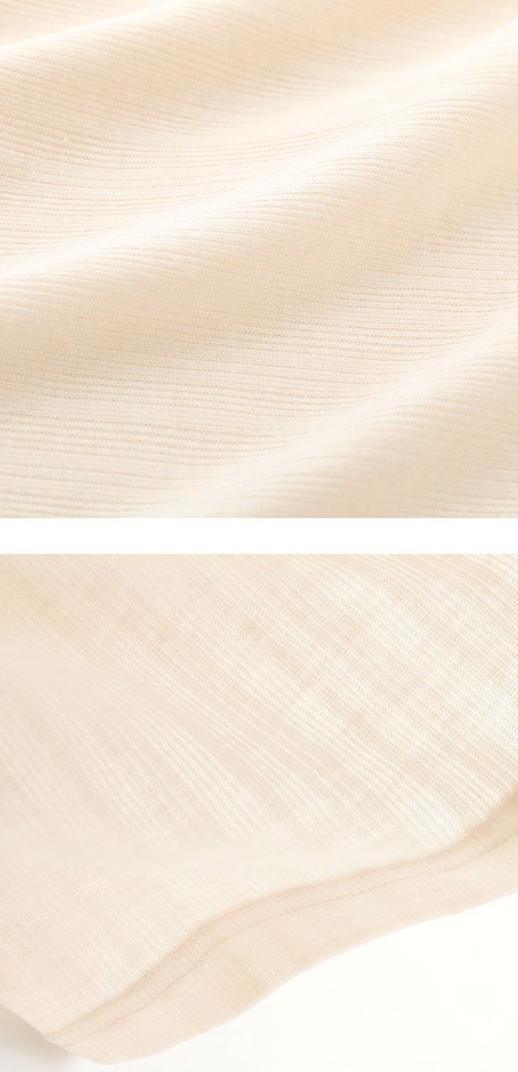 アツギ ATSUGI シアースルー SHEER THROUGH キャミソール インナー 綿混 針抜き ランダムリブ 通気性