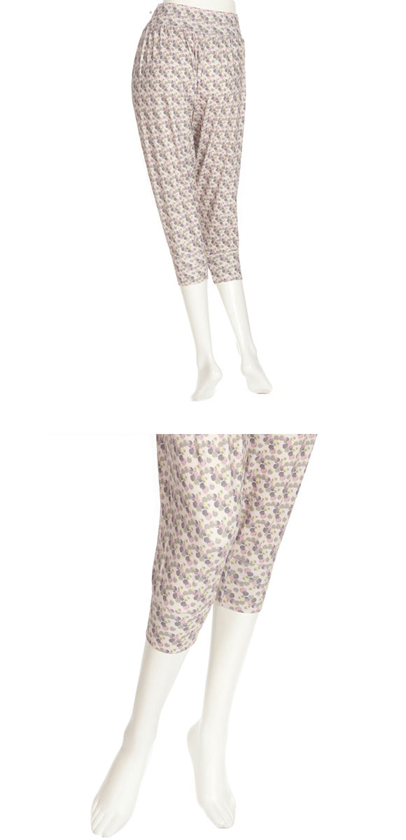 アツギ ATSUGI クリアビューティ アクティブ ドット柄 サルエルパンツ ヨガ ボトムス レディース