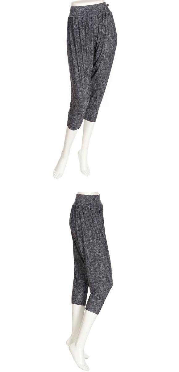 アツギ ATSUGI クリアビューティ アクティブ リーブス柄 サルエルパンツ ヨガ ボトムス レディース