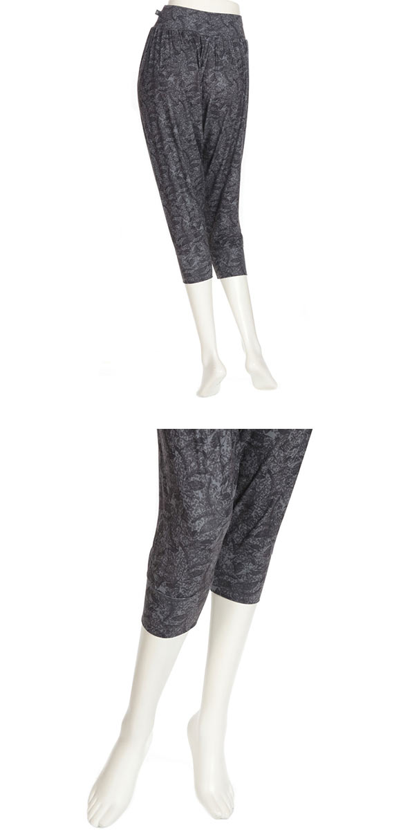 アツギ ATSUGI クリアビューティ アクティブ リーブス柄 サルエルパンツ ヨガ ボトムス レディース