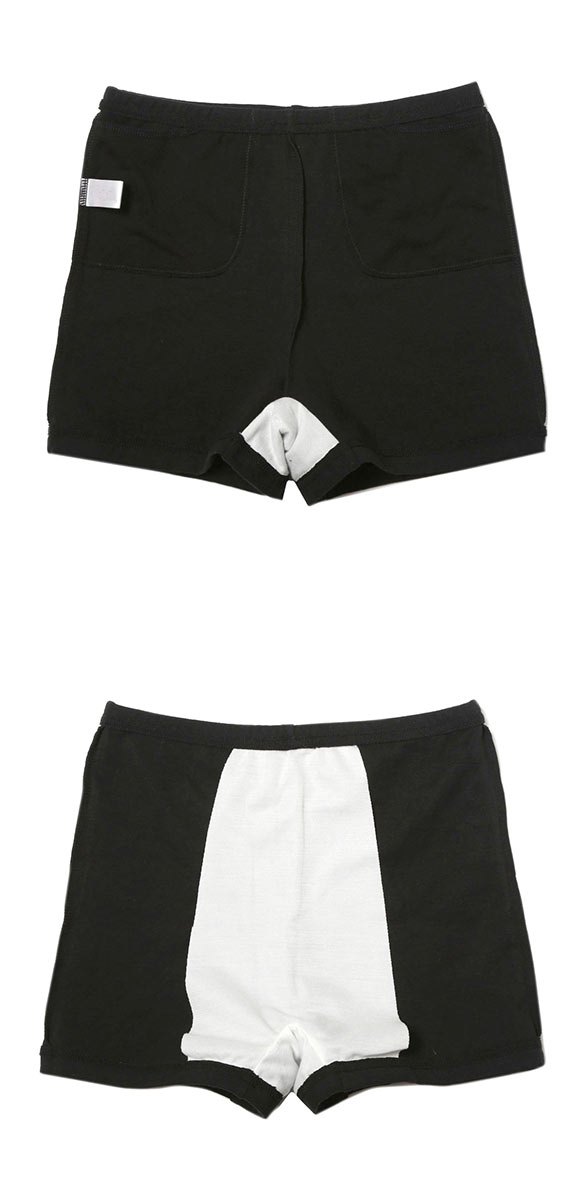 アツギ ATSUGI ハイジュニ Hijuni 超ロング防水シート付 オーバーパンツ 1分丈 綿混 キッズ ジュニア 女の子 単品