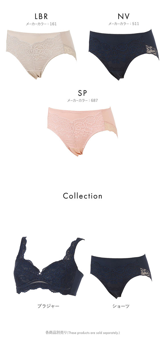 アツギ ATSUGI イーセレクト e-select 背中すっきりアンダーメッシュブラ コーディネート ショーツ スタンダード レース 単品