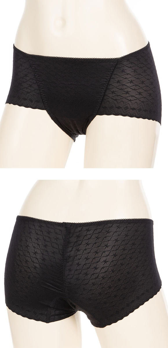 アツギ ATSUGI シーフリー Shefree サニタリーショーツ フラワーダイヤ柄 ヘム 軽い日 生理用 お腹押さえ