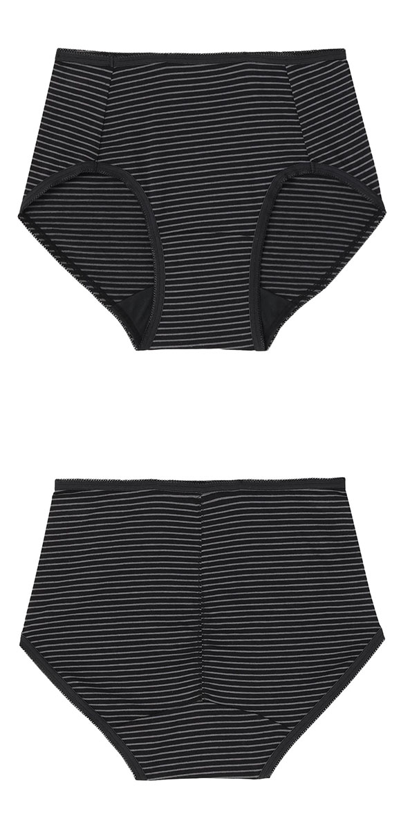 アツギ シーフリー Shefree サニタリーショーツ 綿混ボーダー ATSUGI