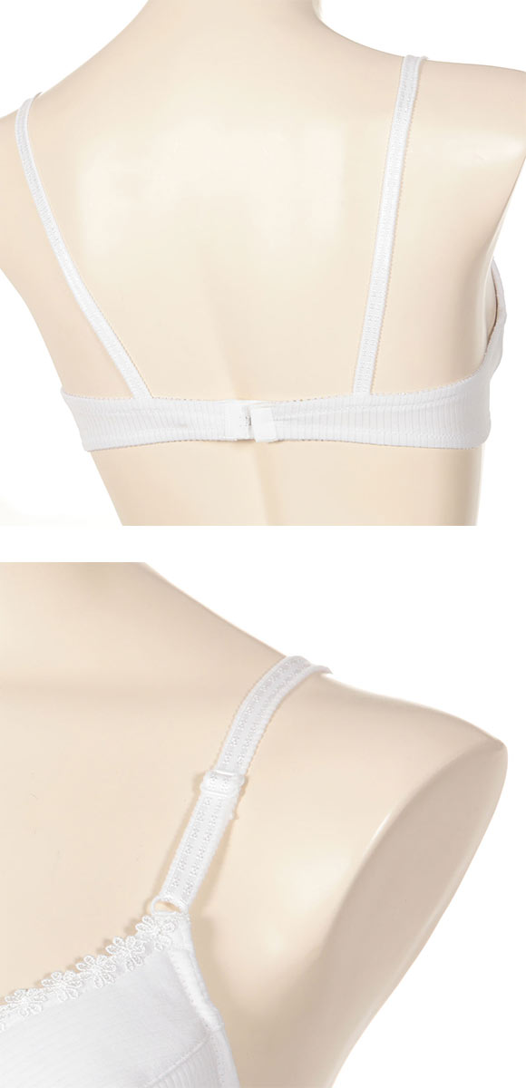 アツギ ATSUGI ハイジュニ Hijuni ノンワイヤー ブラジャー ジュニアブラ 女の子 リブ 綿混 単品