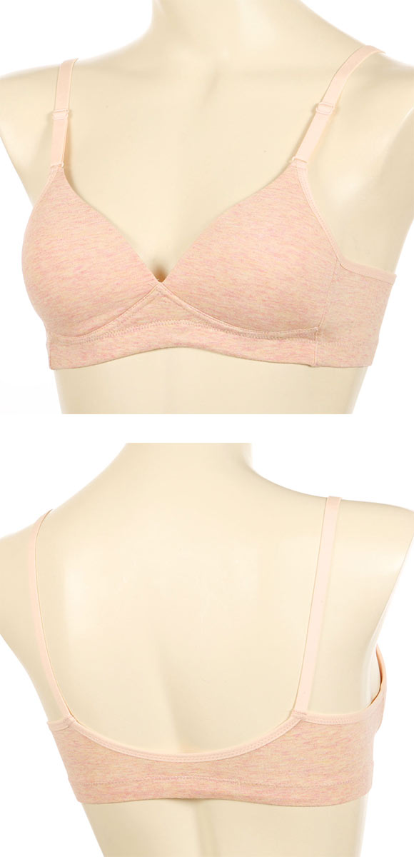 アツギ ATSUGI ハイジュニ Hijuni 透けにくい ノンワイヤーブラ 後ろホックなし ひびきにくい ジュニア 女の子 かぶりタイプ