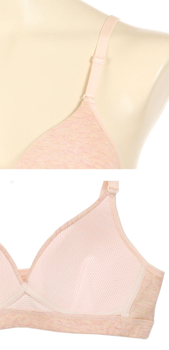 アツギ ATSUGI ハイジュニ Hijuni 透けにくい ノンワイヤーブラ 後ろホックなし ひびきにくい ジュニア 女の子 かぶりタイプ