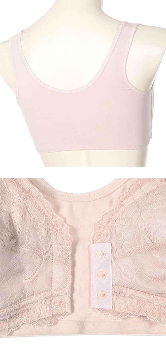 アツギ ATSUGI ラシェール ノンワイヤーブラ フロントホック ブラジャー 綿混 大きいサイズ 単品