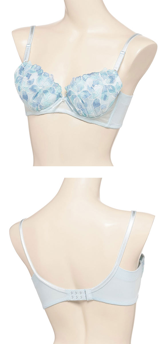 アツギ イーセレクト ソフトワイヤー ブラジャー 脇スッキリ なめらかフィット ATSUGI