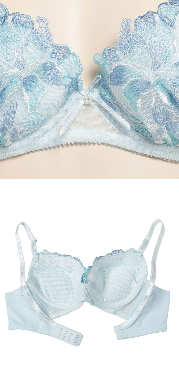 アツギ イーセレクト ソフトワイヤー ブラジャー 脇スッキリ なめらかフィット DE ATSUGI