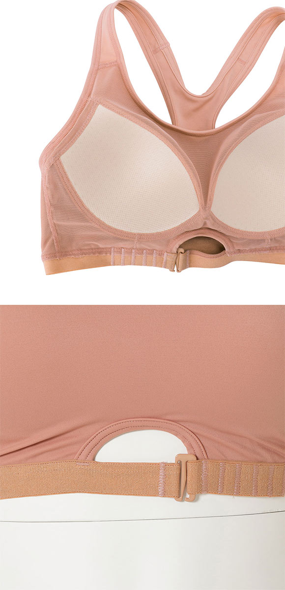 アツギ ATSUGI クリアビューティ アクティブ アンダー調節フック付き スポーツブラ Yバック